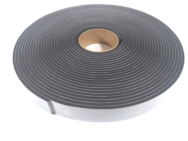Fita de Vedação em Espuma de EPDM Preto Adesivado 1 Lado 3mm x 25mm x 10m