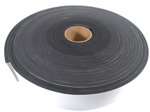 Fita de Vedação em Espuma de EPDM Preto Adesivado 1 Lado 5mm x 50mm x 10m